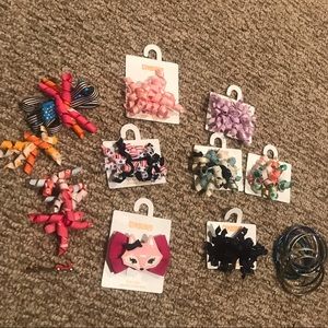 Gymboree Curly hair bows and bracelets